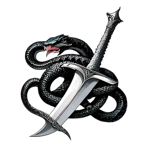 Elegatn Sword With Snake