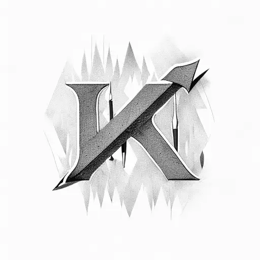 Wooden Arrow Piercing The Letters 326