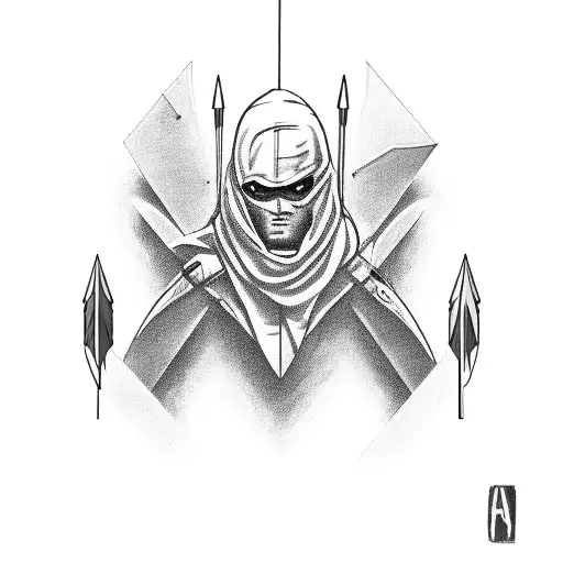 Arrow Piercing The Letters 326