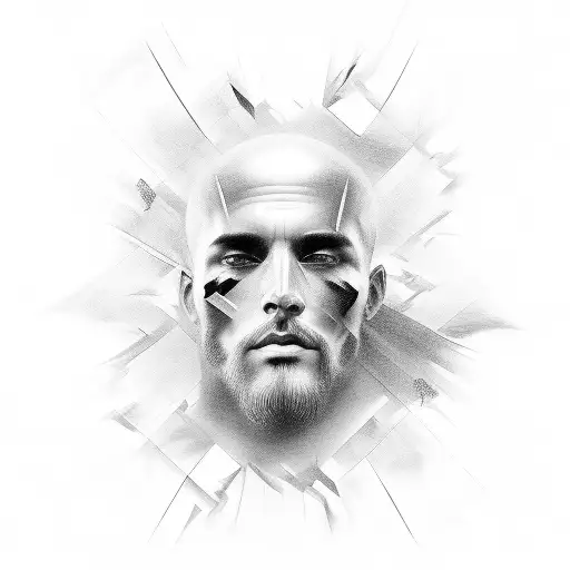 Man Fading Into Light Heaven