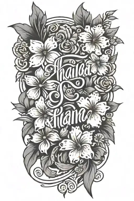 Ohana Writing With Flowers