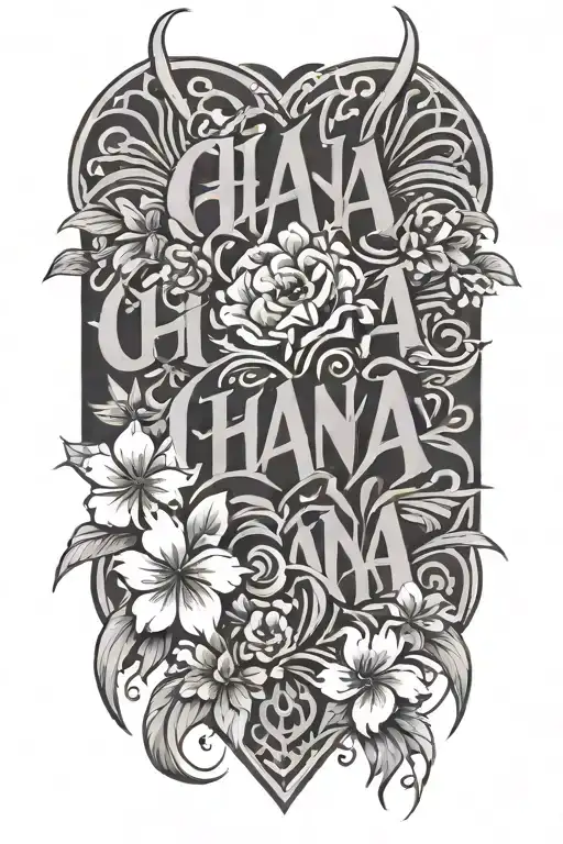 Ohana Writing With Flowers