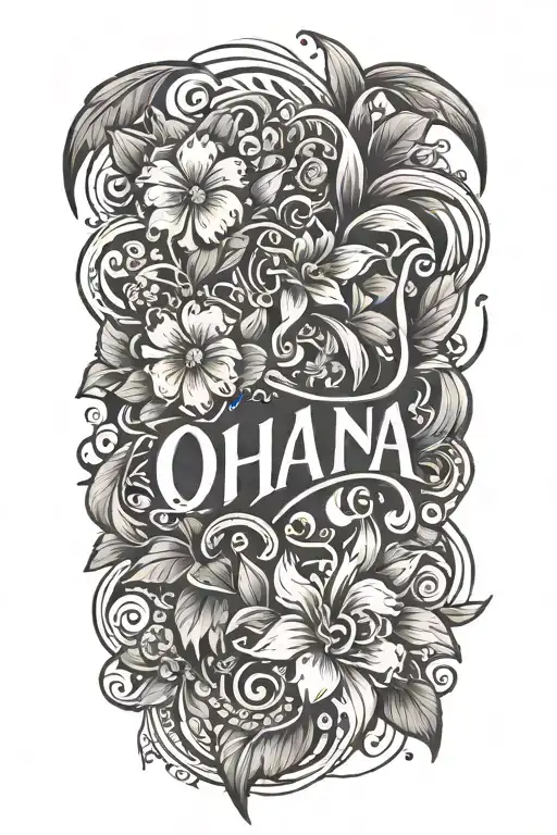 Ohana Writing With Flowers