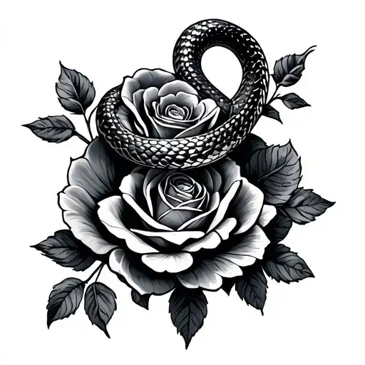 Snake And Roses
