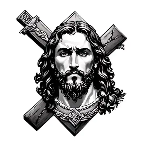 Leon With The Cross Of Jesus