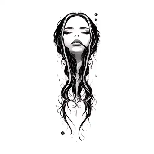 Coverup Space Curvy Woman Face Eyes Closed