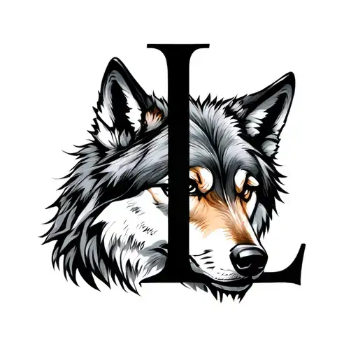 Wolf And A Letter L