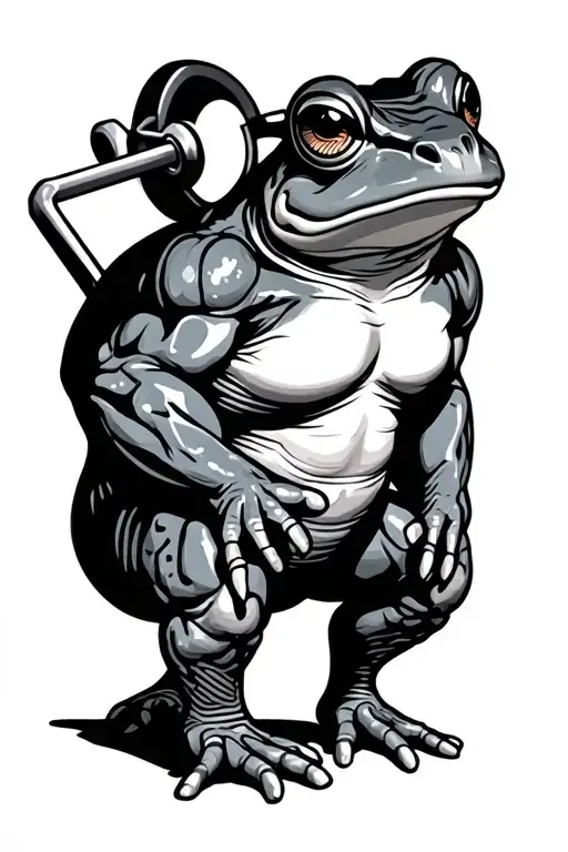 Standing Frog Lifting Weights