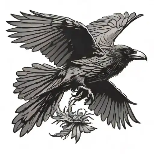 Raven Flying