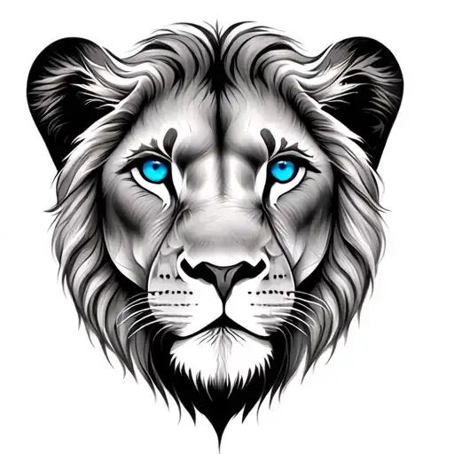 Lion Blue Eyes