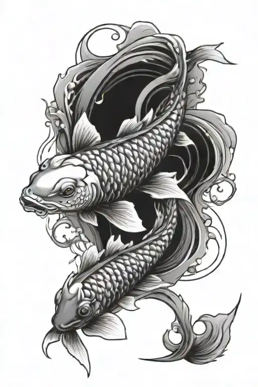Koi Fish Swimming