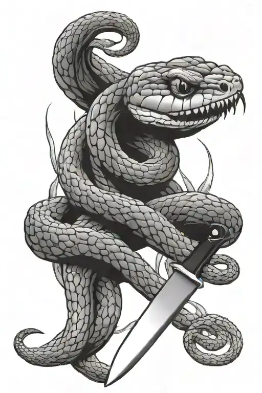 Snake With Knife
