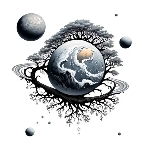 Tree Of Life Planets Orbiting Each Other