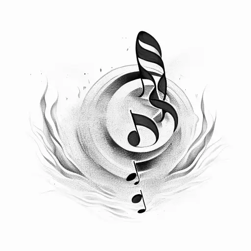 Flowing Music Notes
