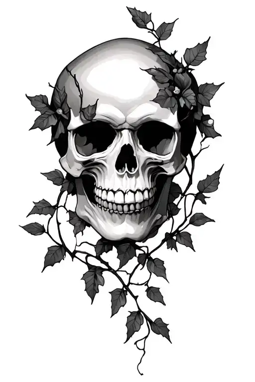 Skull Ivy Vine Wrapped