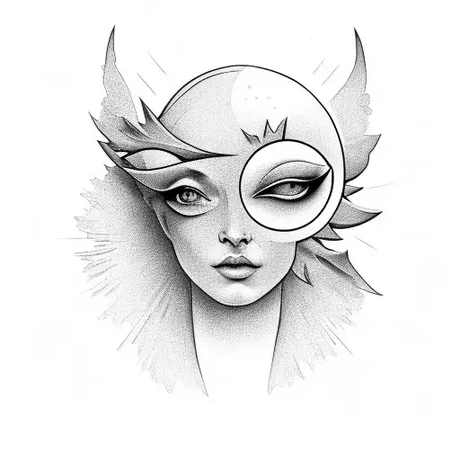 Dove With The Sun In The Background And A Beautiful Face In-between