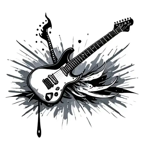 Skull And Guitar