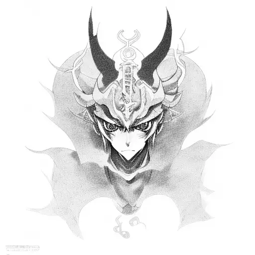 An Anime-inspired Demon Surrounded By Musical Notes