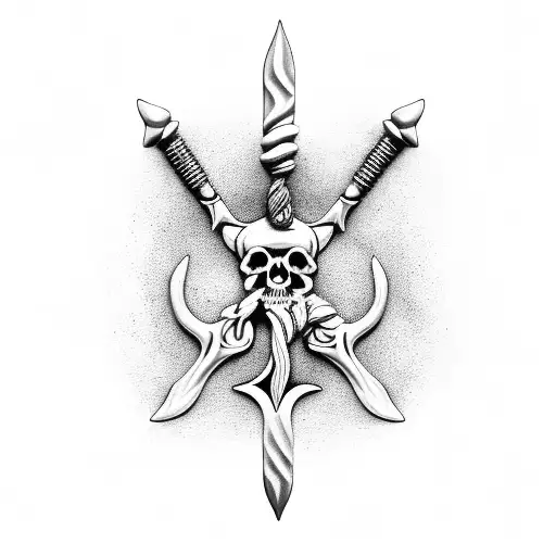 Poseidon As The Grim Reaper Holding A Trident