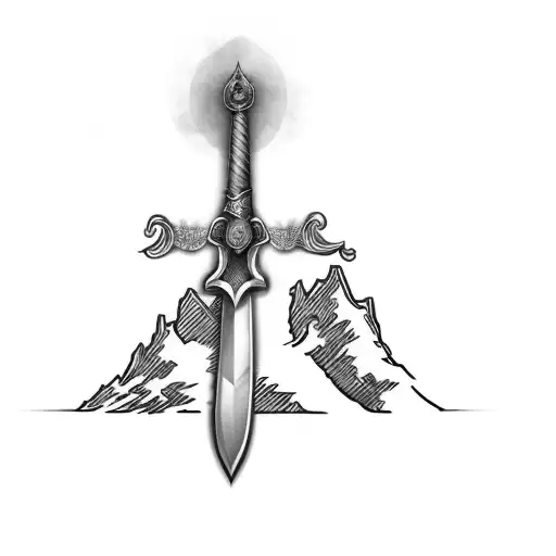 A Sword On Top Of A Mountain