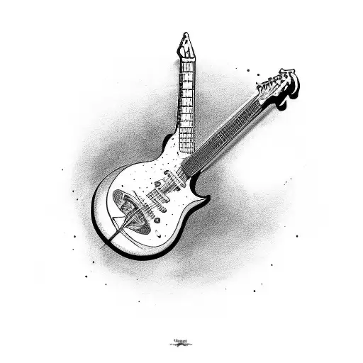 Guitar With Play And Pause Buttom