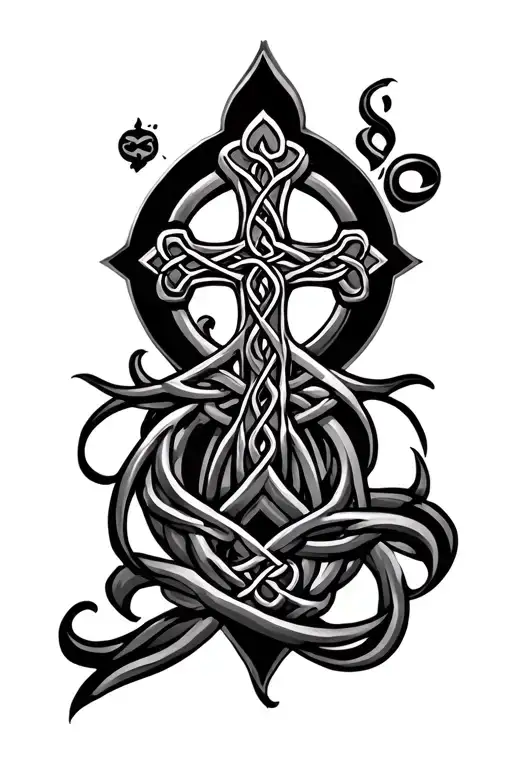 Celtic Cross Filagree Back Design Combining