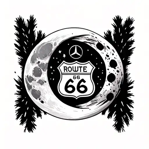 Route 66 Moon Mercedes Faucheuse