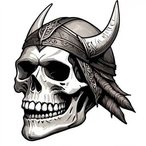 Skull And Vikings Symbols