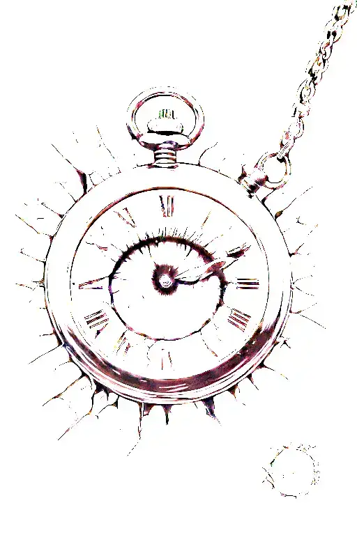 Broken Pocket Watch Eye Inside