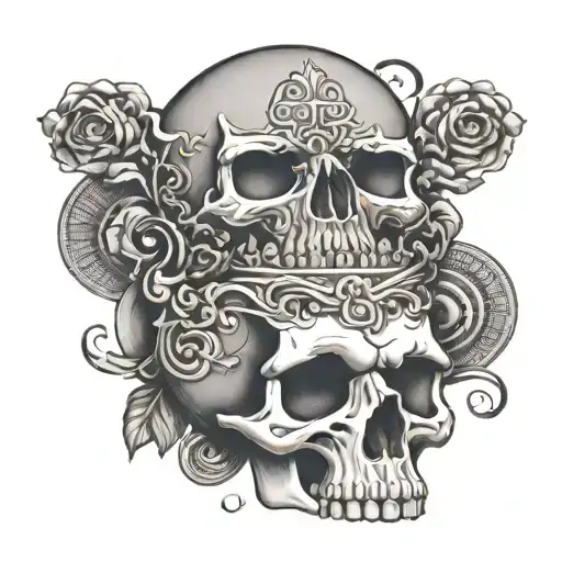 Head Skull Mindfulness Motif For Man