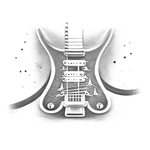 Guitar Neck With Names In Strings