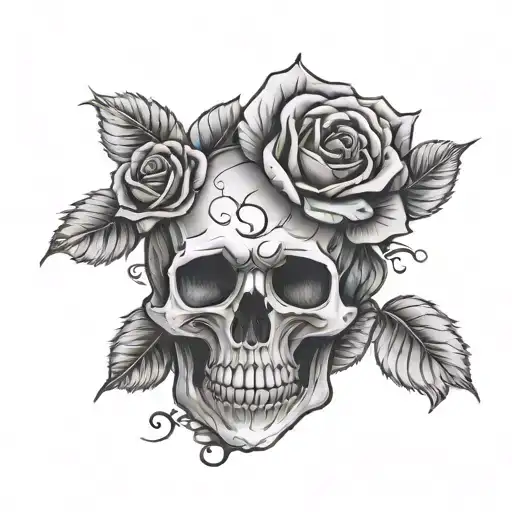 Skull With Rose