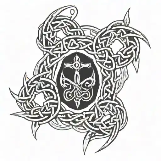 Celtic Chains In An Arch