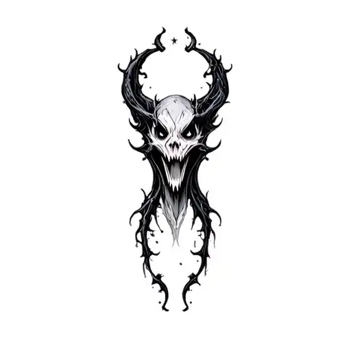 Coverup Space Gothic Horror Monster Curvy Stars Background