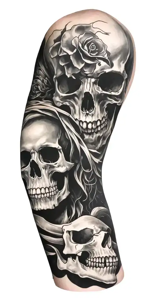 Full Sleeve With Skull