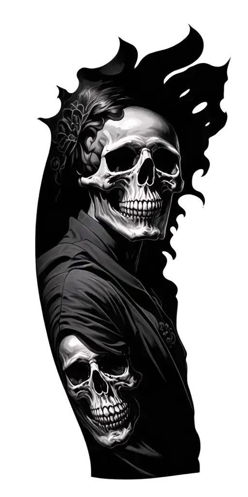 Full Sleeve With Skull Wearing