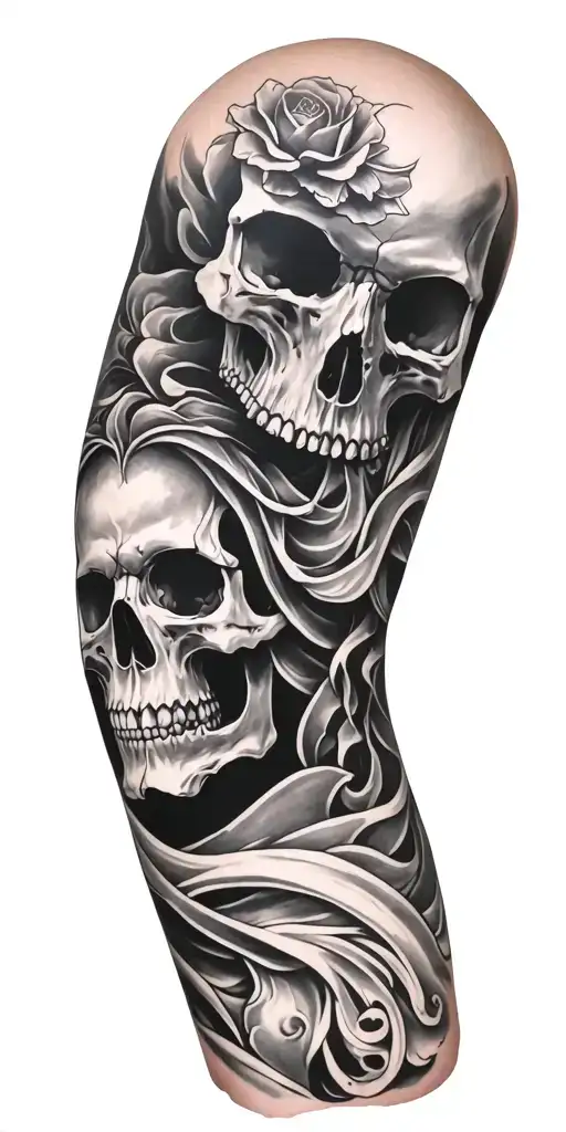 Full Sleeve With Skull