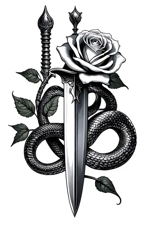 Snakes Dagger And Rose