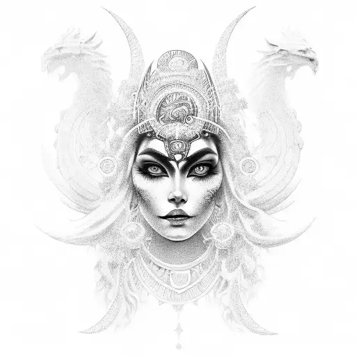 Moon Goddess Inspired By Aztec Mythology