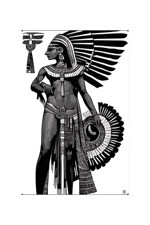 Egyptian Mythology For The Right Leg