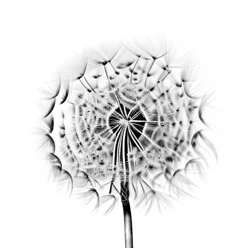 Dandelion In Wind Forming Leter L