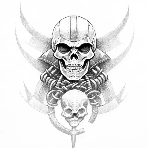 Skeleton Viking Thunderstorm Runes