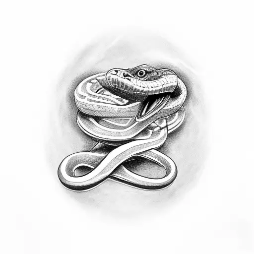 Snake With Rose Coming Out Of Mouth