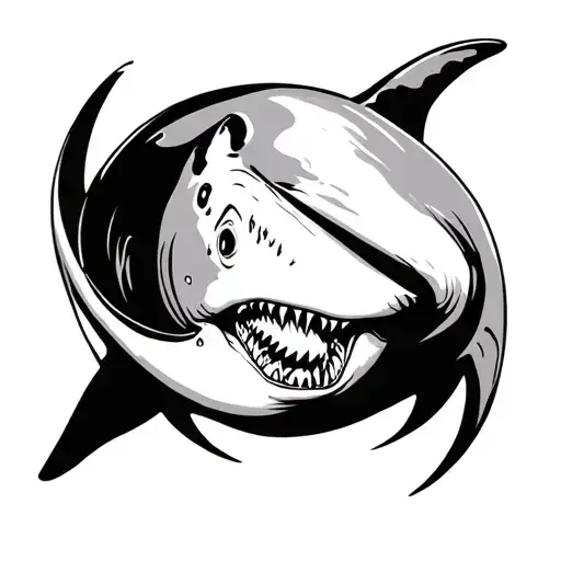 Hammerhead Shark Schooling