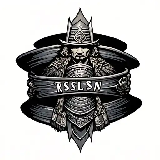 Bracelet With A Samurai And The Initials Rslsn