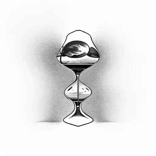 Hourglass Tattoo That Represents Change And New Life Using A Bomb And A Plant