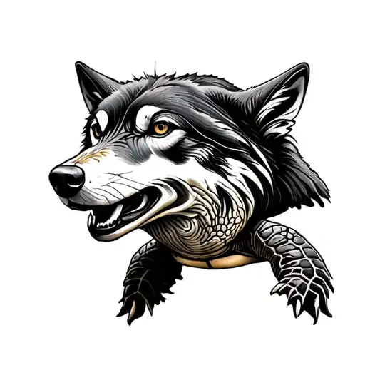 Turtle And Wolf Face Made