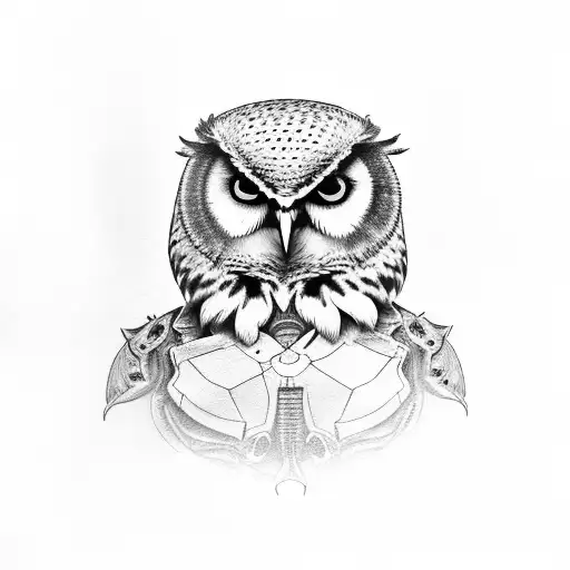 Owl With Skull Instead Of Chest