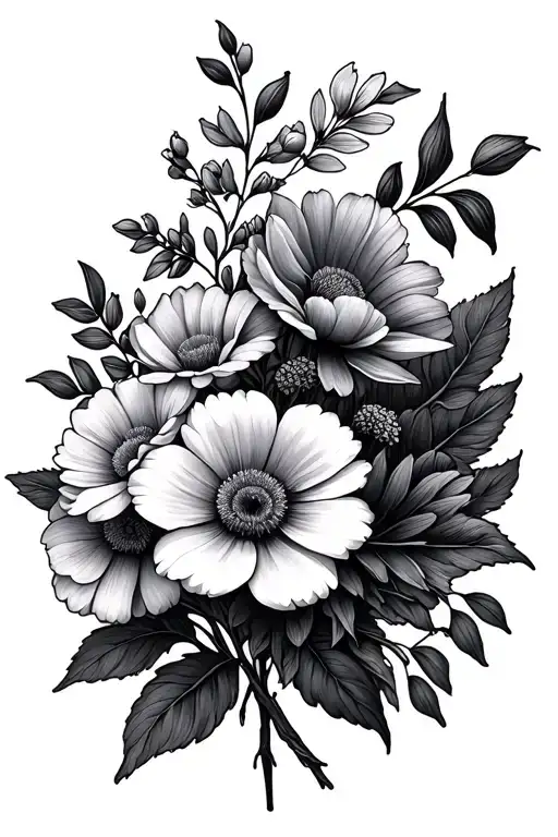 July And August Birth Flower Bouquet