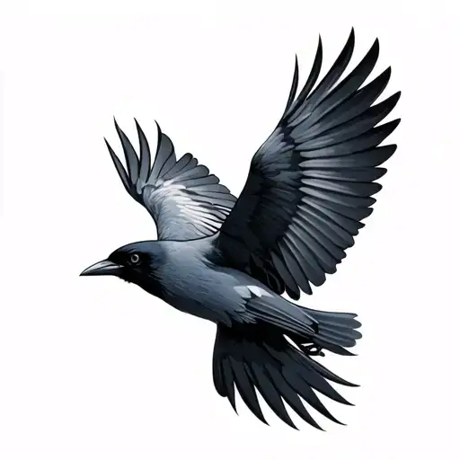 Jackdaw Bird Flying